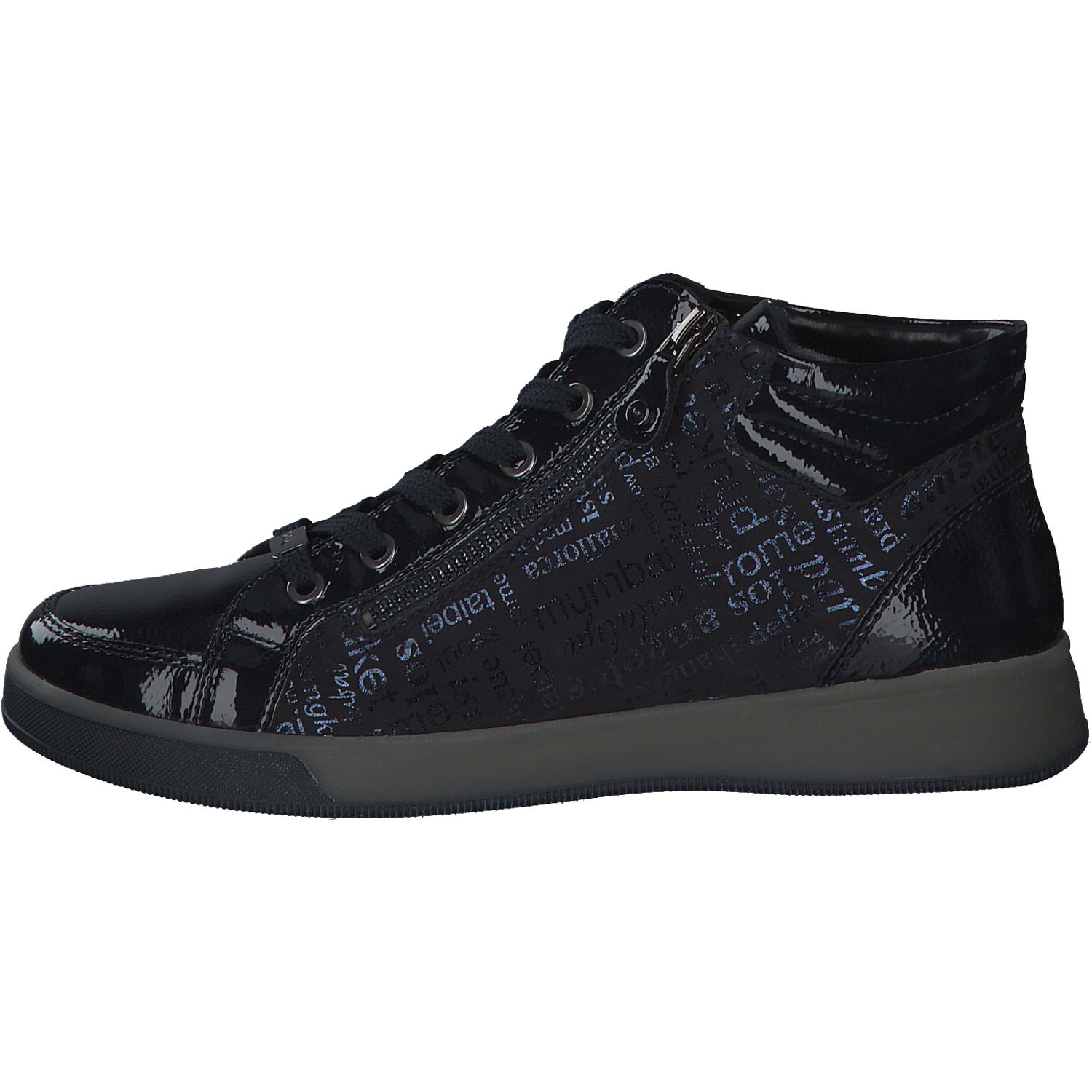 Ara Rom 44499, Sneakers High, Damen, Schwarz