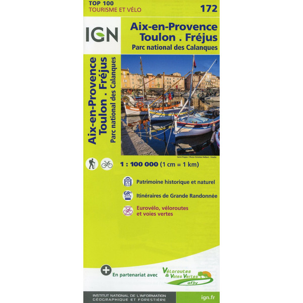 IGN 1 : 100 000 Toulon / Aix-En-Provence - Straßenkarte