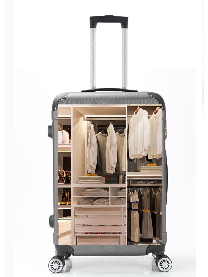 COFI 1453 Reisekoffer Koffer 3 tlg Hartschale Trolley Set in Grau günstig kaufen onesize