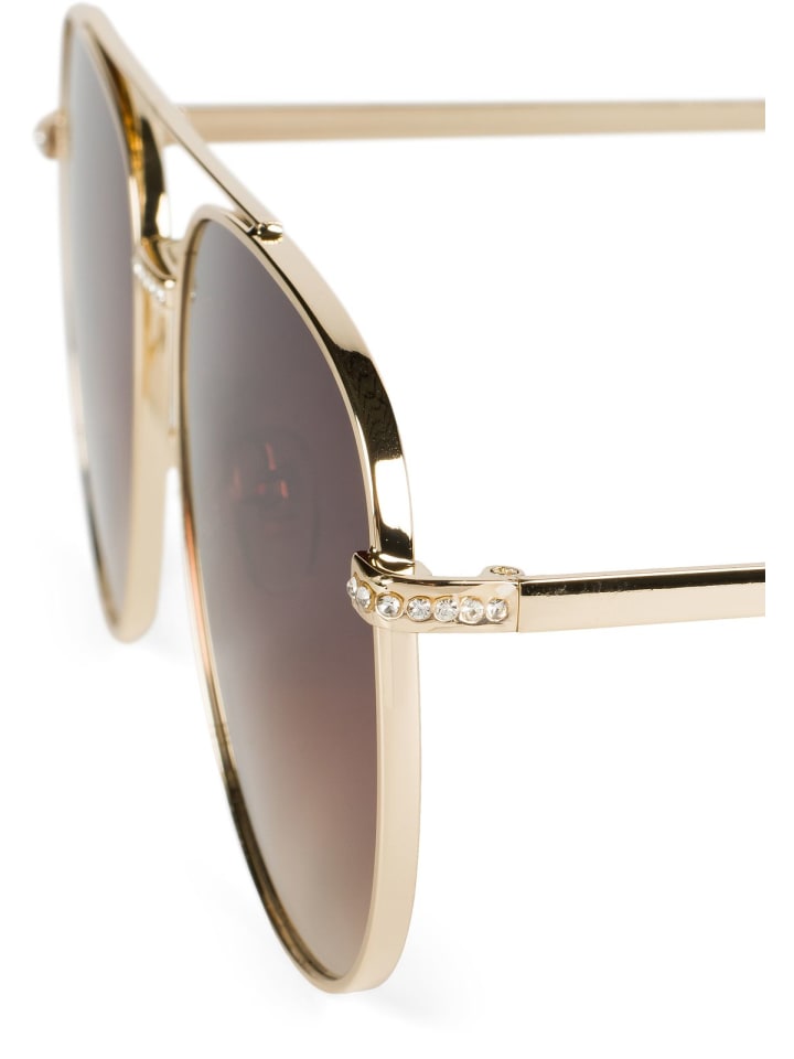 styleBREAKER Piloten Sonnenbrille in Gold / Braun Verlauf günstig kaufen onesize