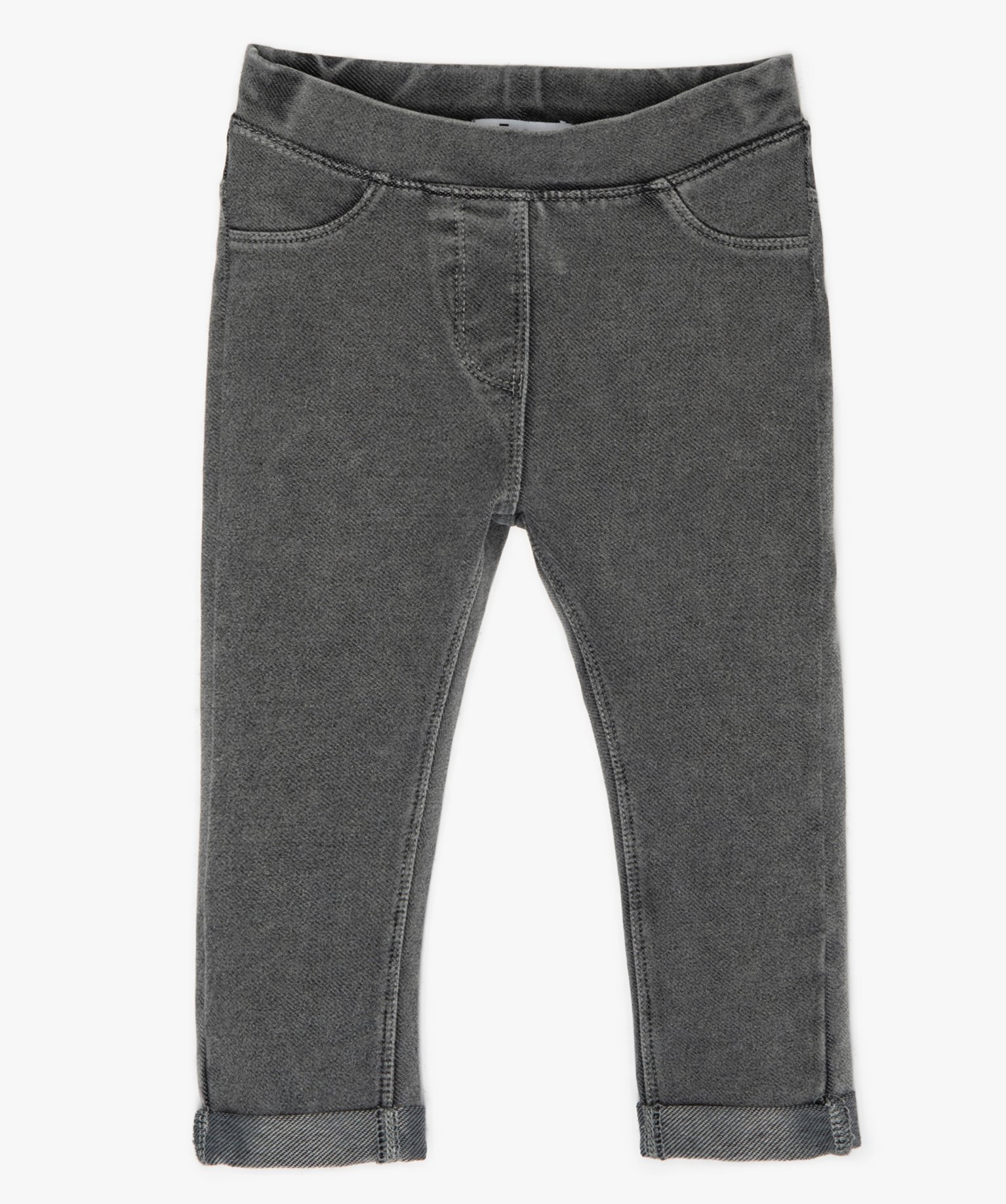Jegging bébé fille à taille réglable gris | GEMO