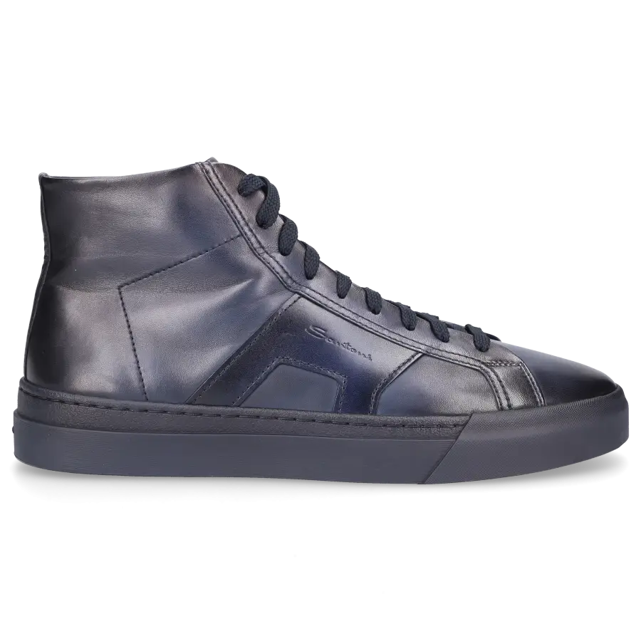 Santoni - Sneaker high DOUBLE BUCKLE blau - blau