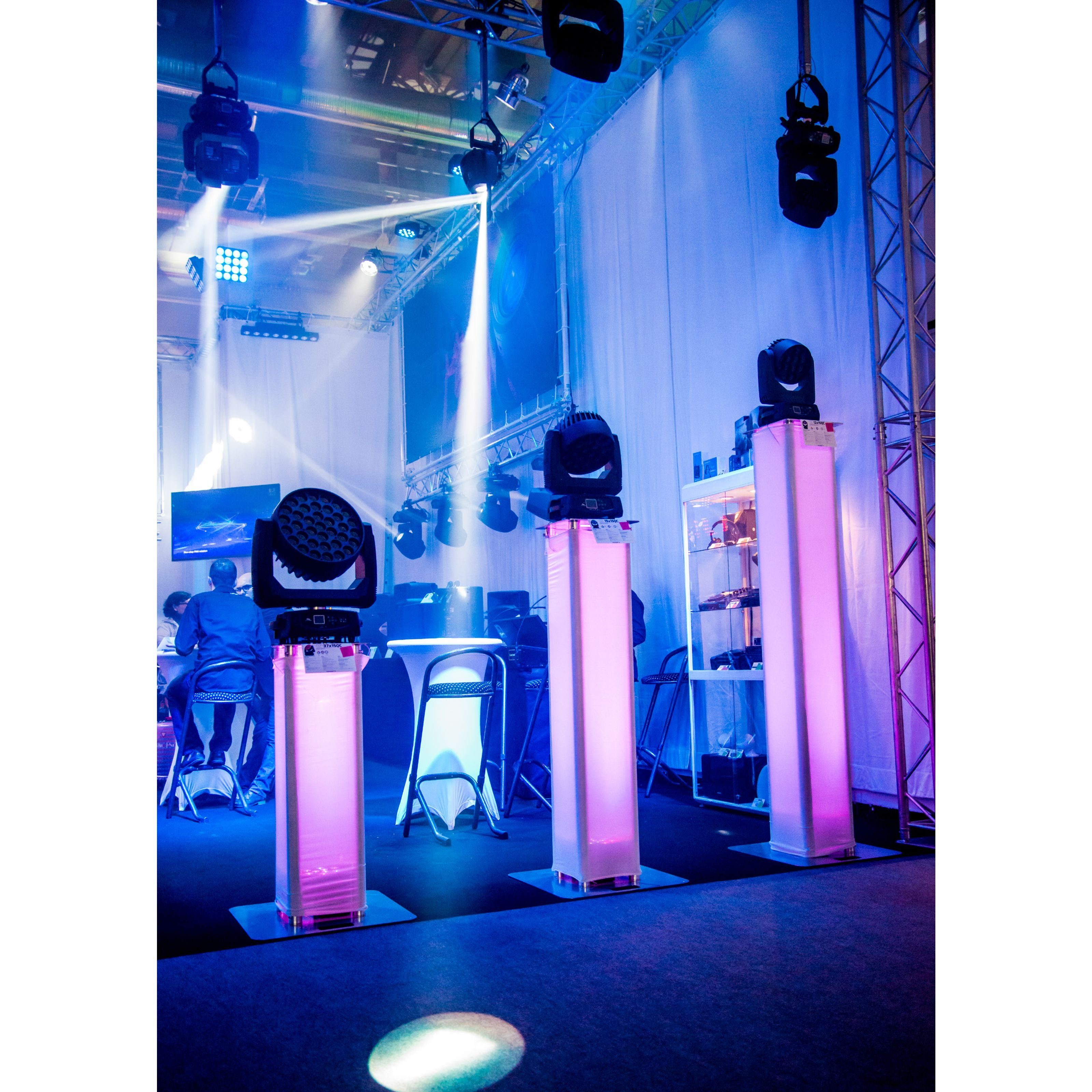 lightmaXX Gerüst, On-Stage Tower 1,5m, weiß inkl. 4xPipe,2xBase1xHusse B1