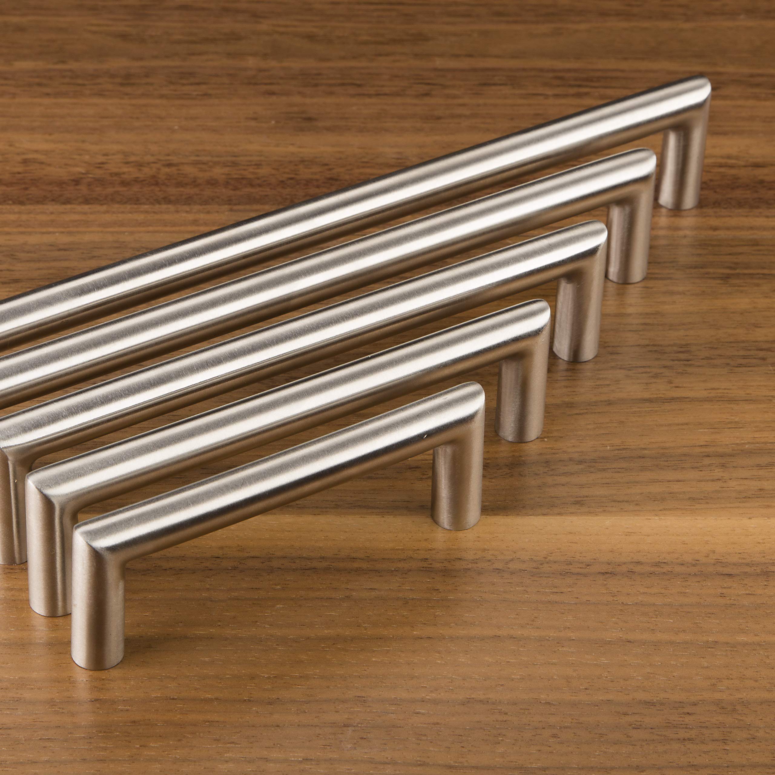 SO-TECH® Möbelgriff Stangengriff E11 echt Edelstahl BA 96 - 560 mm, Griff Schrankgriff Schubladengriff - incl. Schrauben
