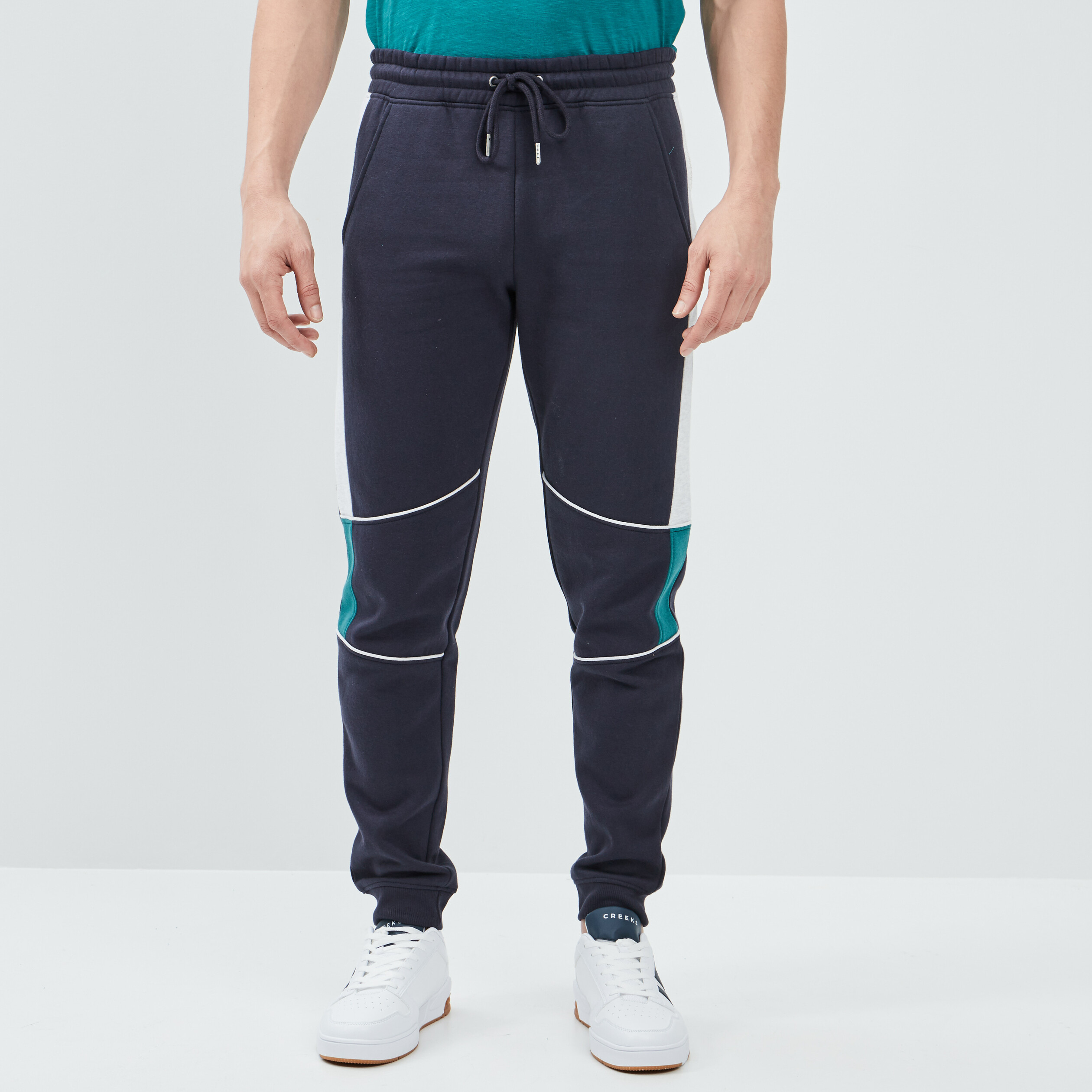 Pantalon jogging droit bleu marine homme | La Halle