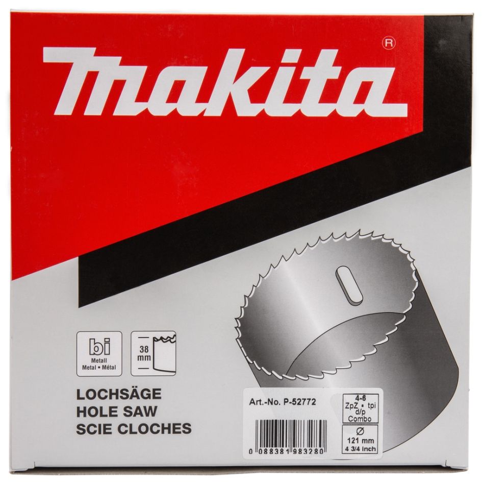 Makita Zubehör P-52772 Lochsäge 121 mm HSS Bimetall Weiß