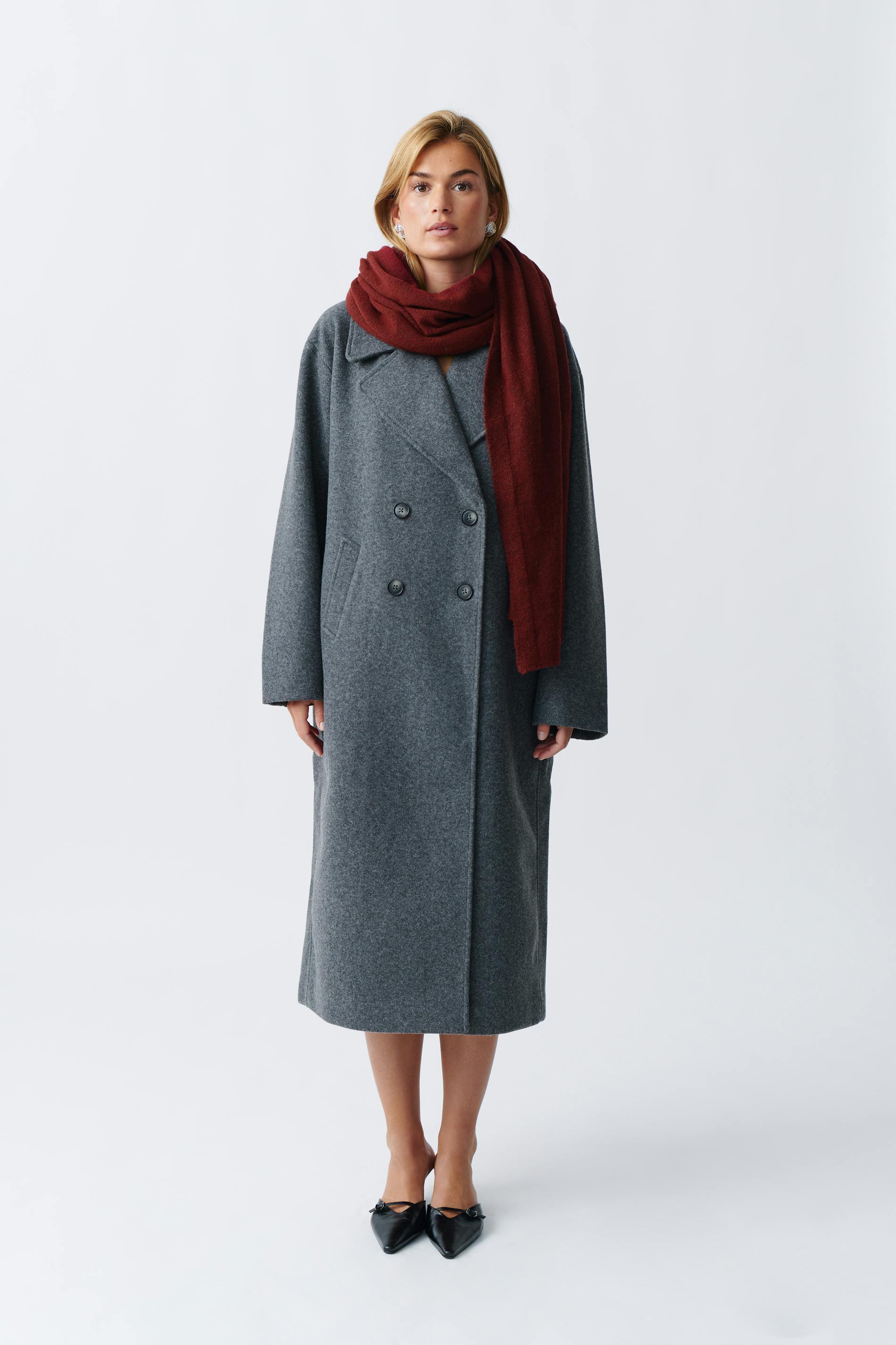 Soft knitted scarf