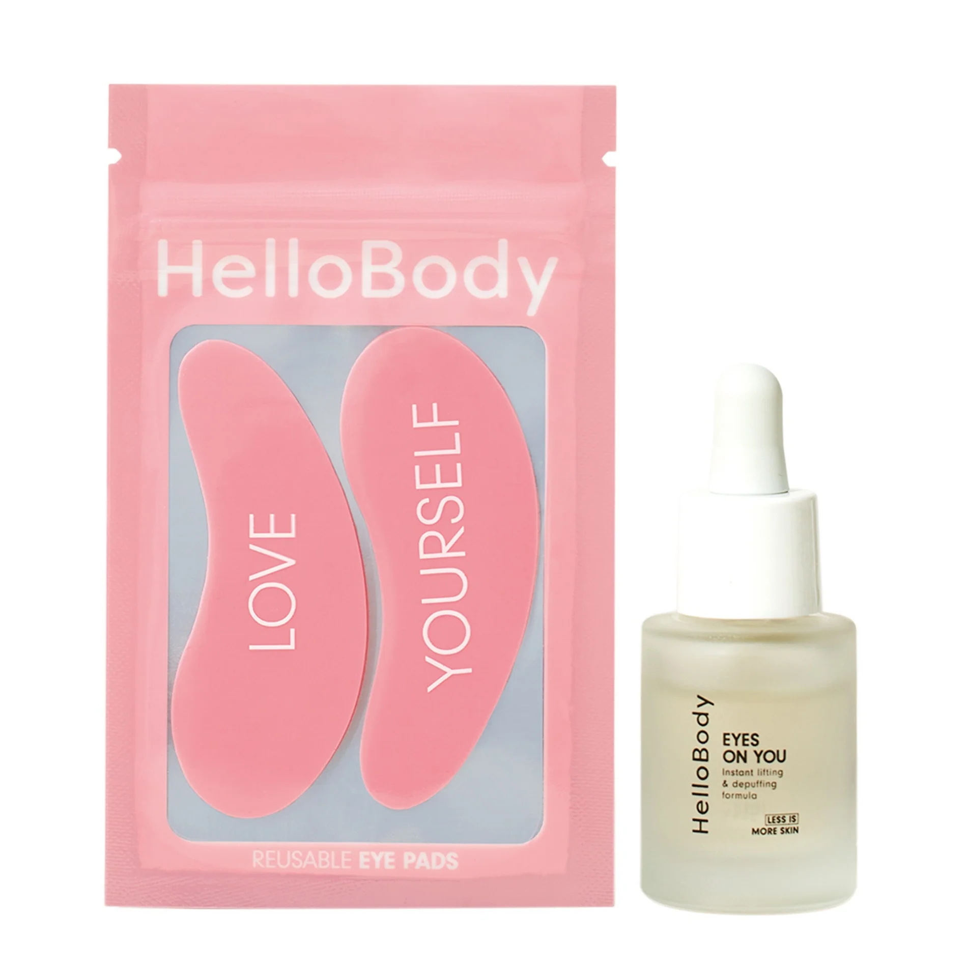 Σετ Booster Love Yourself Duo - Αντιρυτιδική περιποίηση ματιών, Μάσκα περιγράμματος ματιών, Θεραπεία κατά των σακούλων και των μαύρων κύκλων, Σετ κατά των ρυτίδων, Σετ ματιών και χειλιών