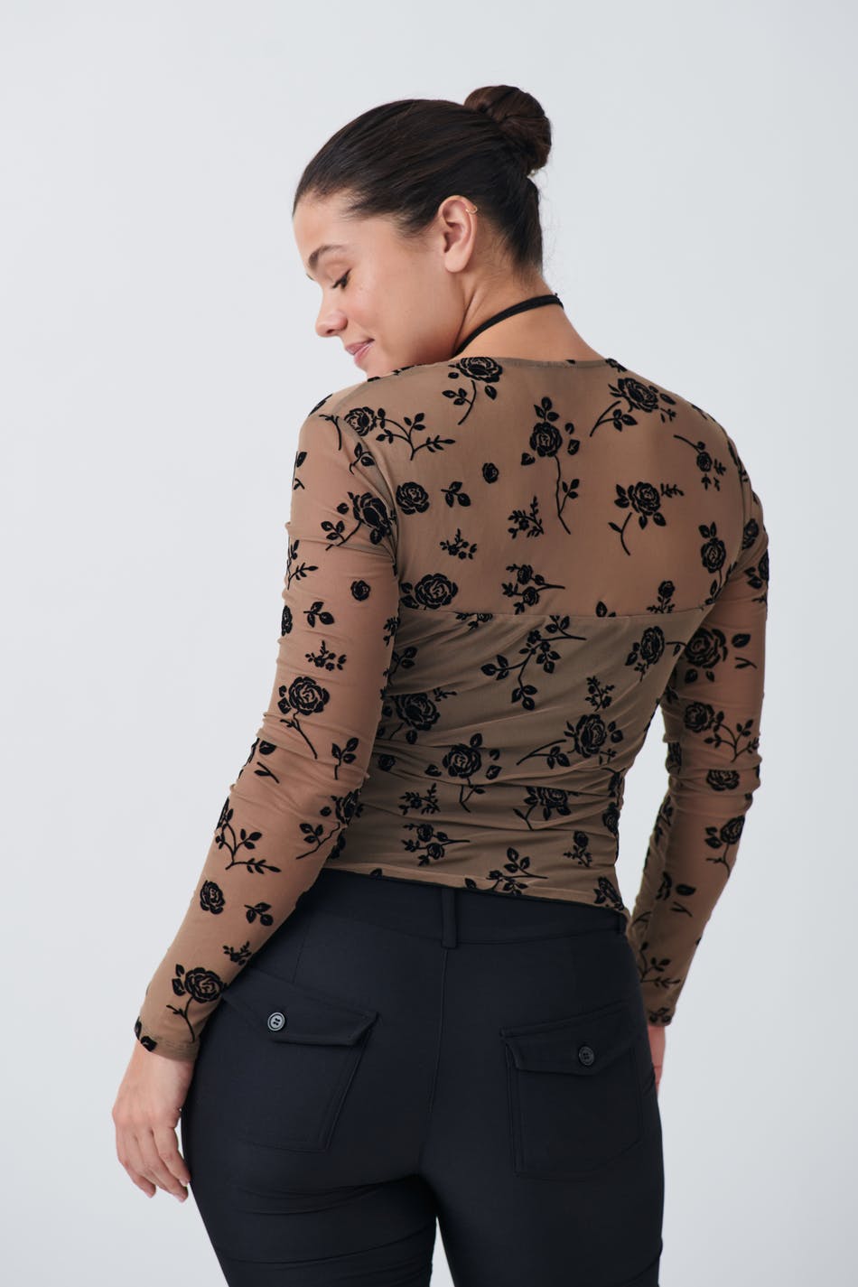 Burnout square neck top