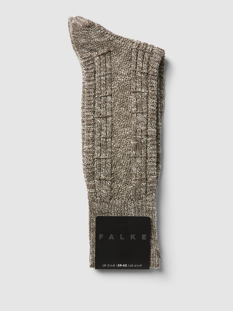 Socken in melierter Optik Modell 'Pile' in khaki meliert