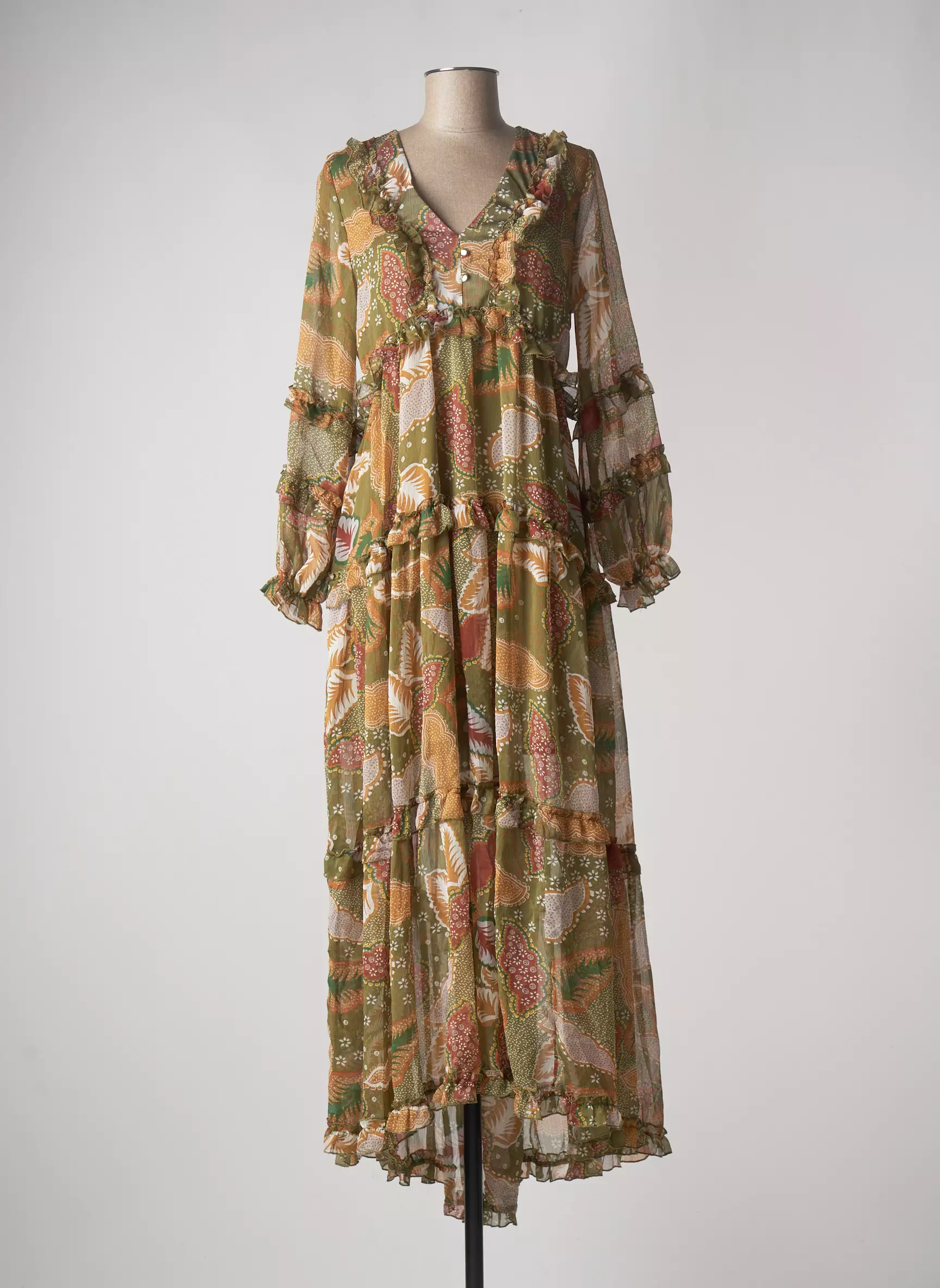 Last Queen Robes Longues Femme couleur vert