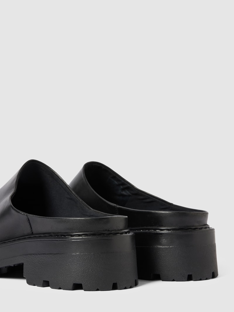 Pantolette aus echtem Leder Modell 'COSMO' in schwarz