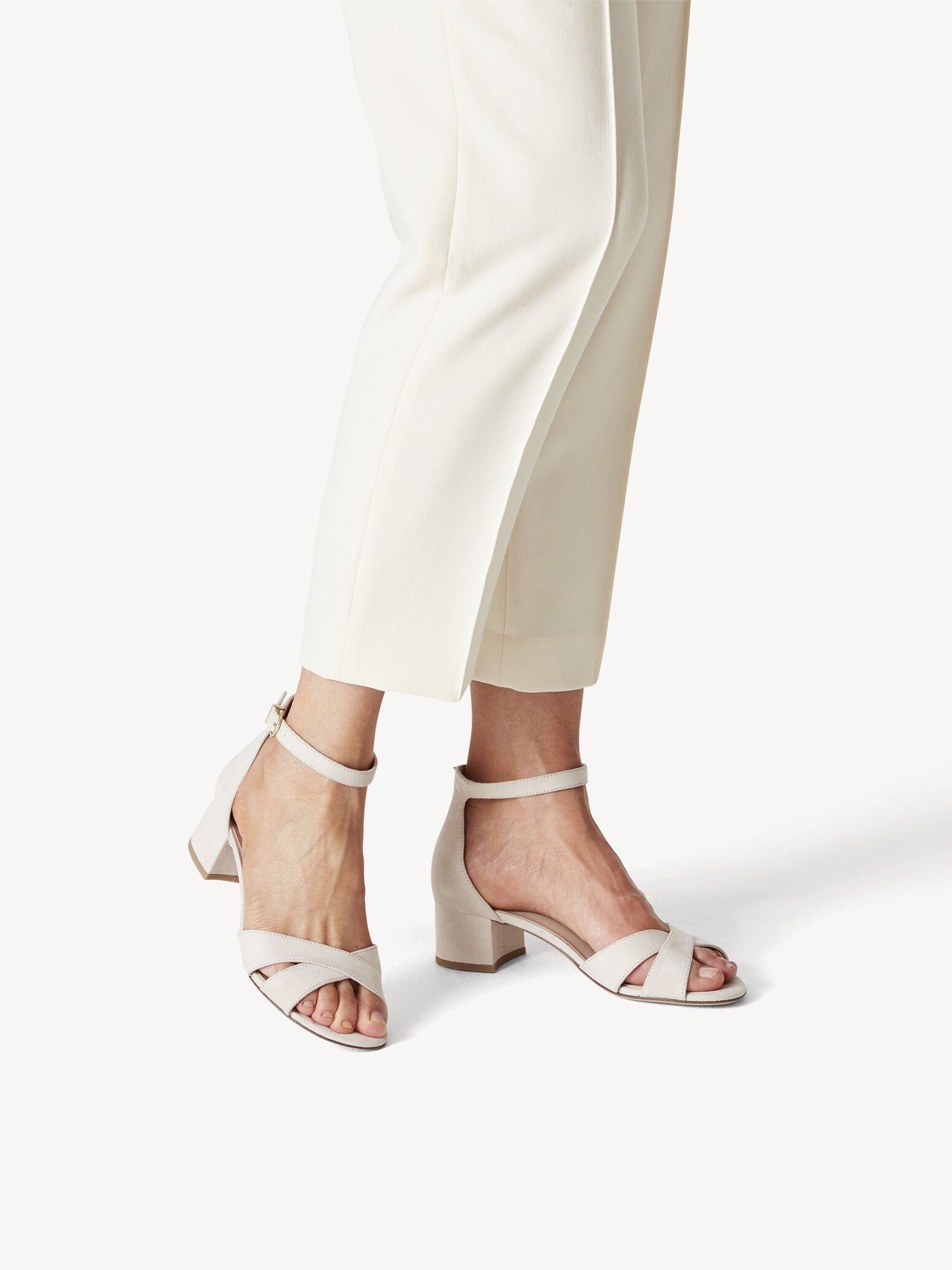 Sandale à talon - beige