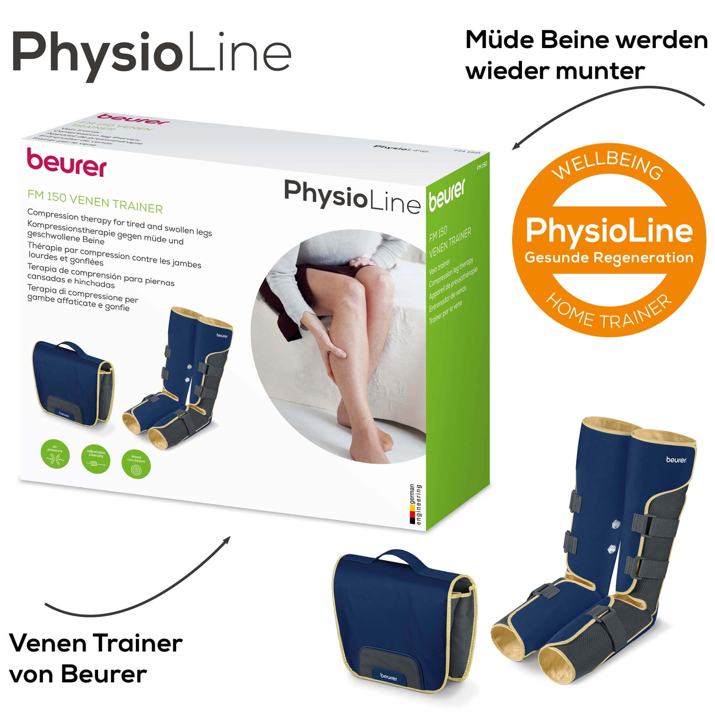 Beurer Venen Trainer FM 150-Kompressionsmassage mit Venen Trainer für müde Beine