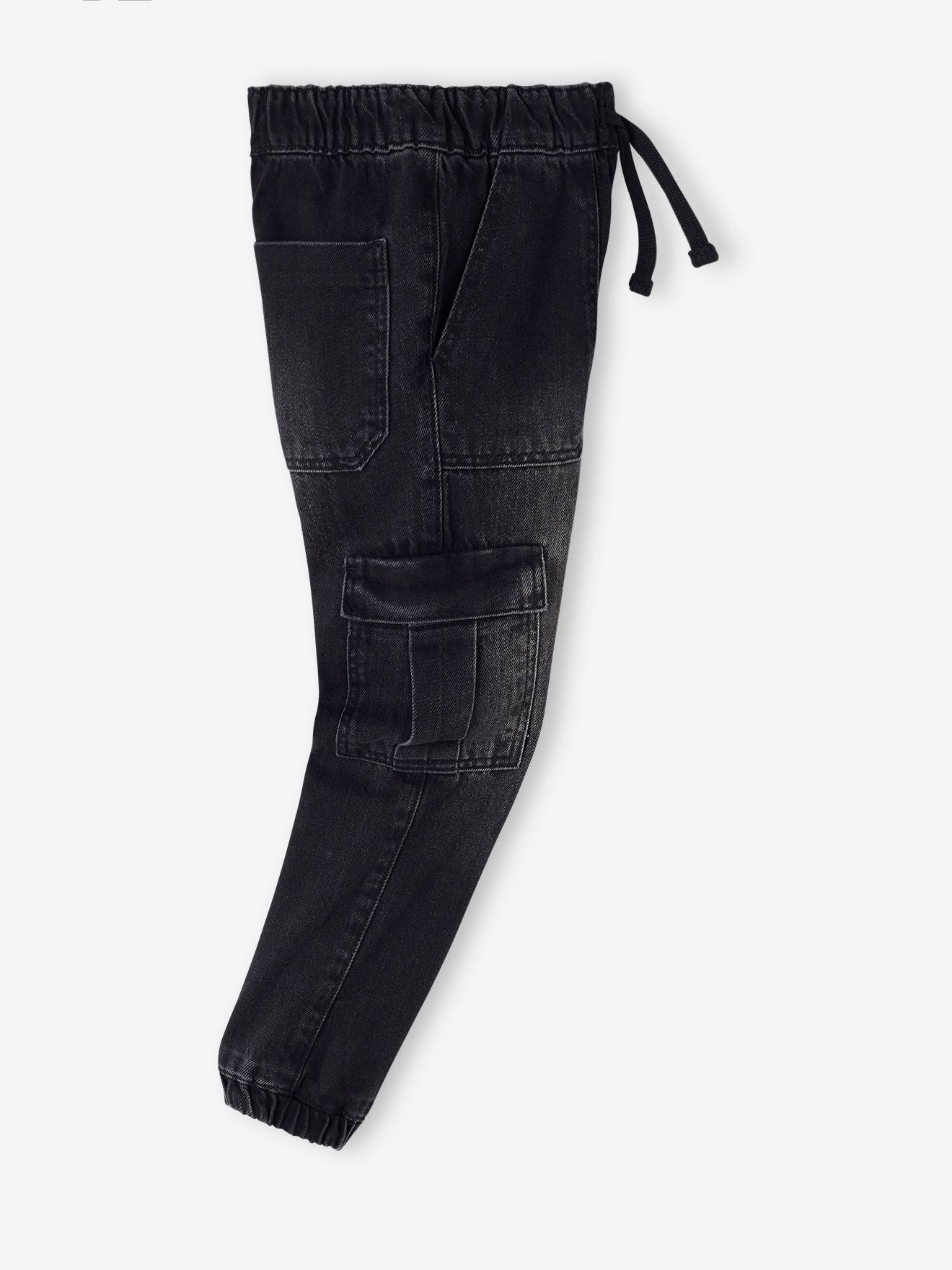 Pantalon battle denim garçon facile à enfiler double stone