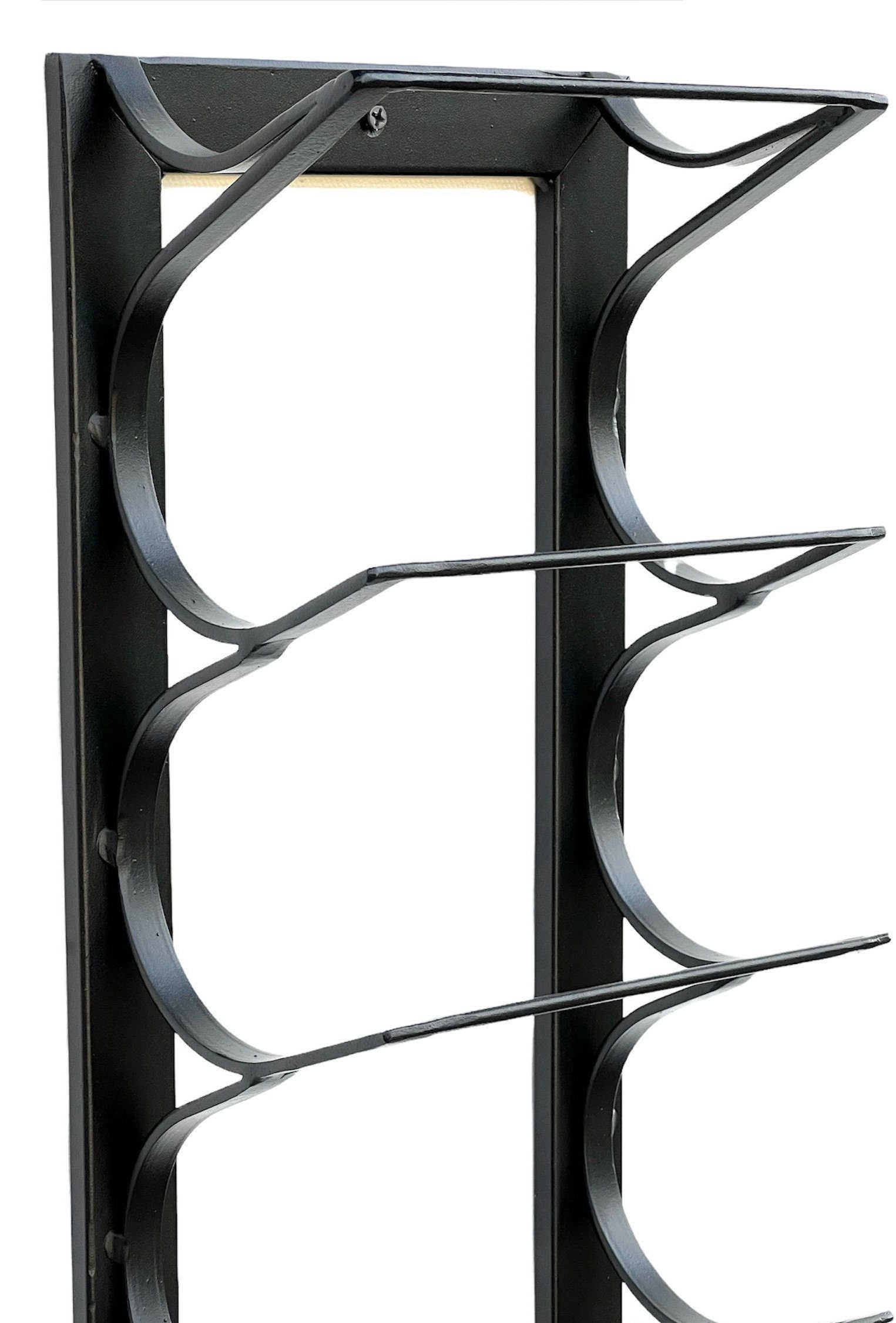 DanDiBo Weinregal Flaschenregal Etude Wand & Stand Metall Schwarz 96318 Flaschenständer für 8 Flaschen Regal Flaschenhalter Weinflaschenregal, Echter Hingucker für alle Weinfans / Tolles Geschenk