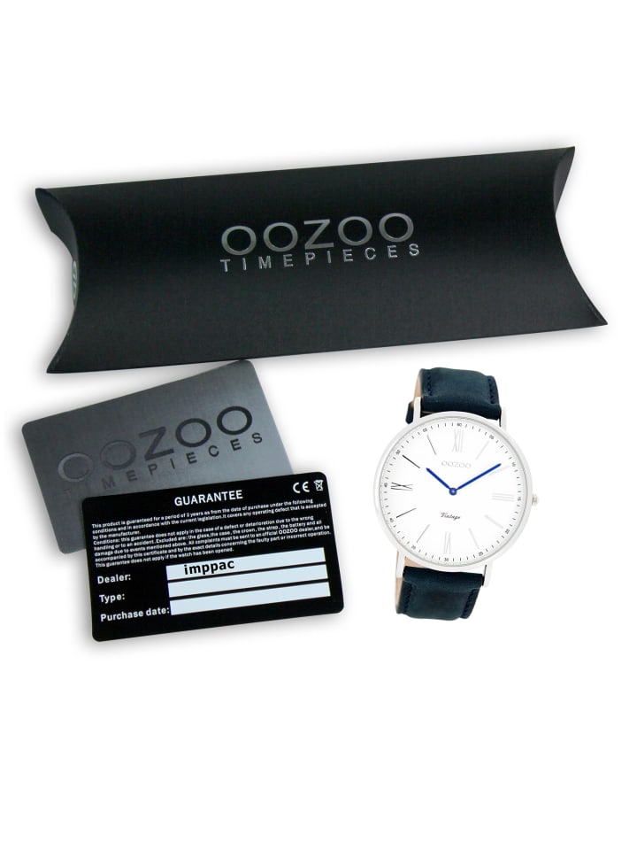 Oozoo Analog-Armbanduhr Oozoo Vintage Series blau groß (ca. 44mm) günstig kaufen onesize