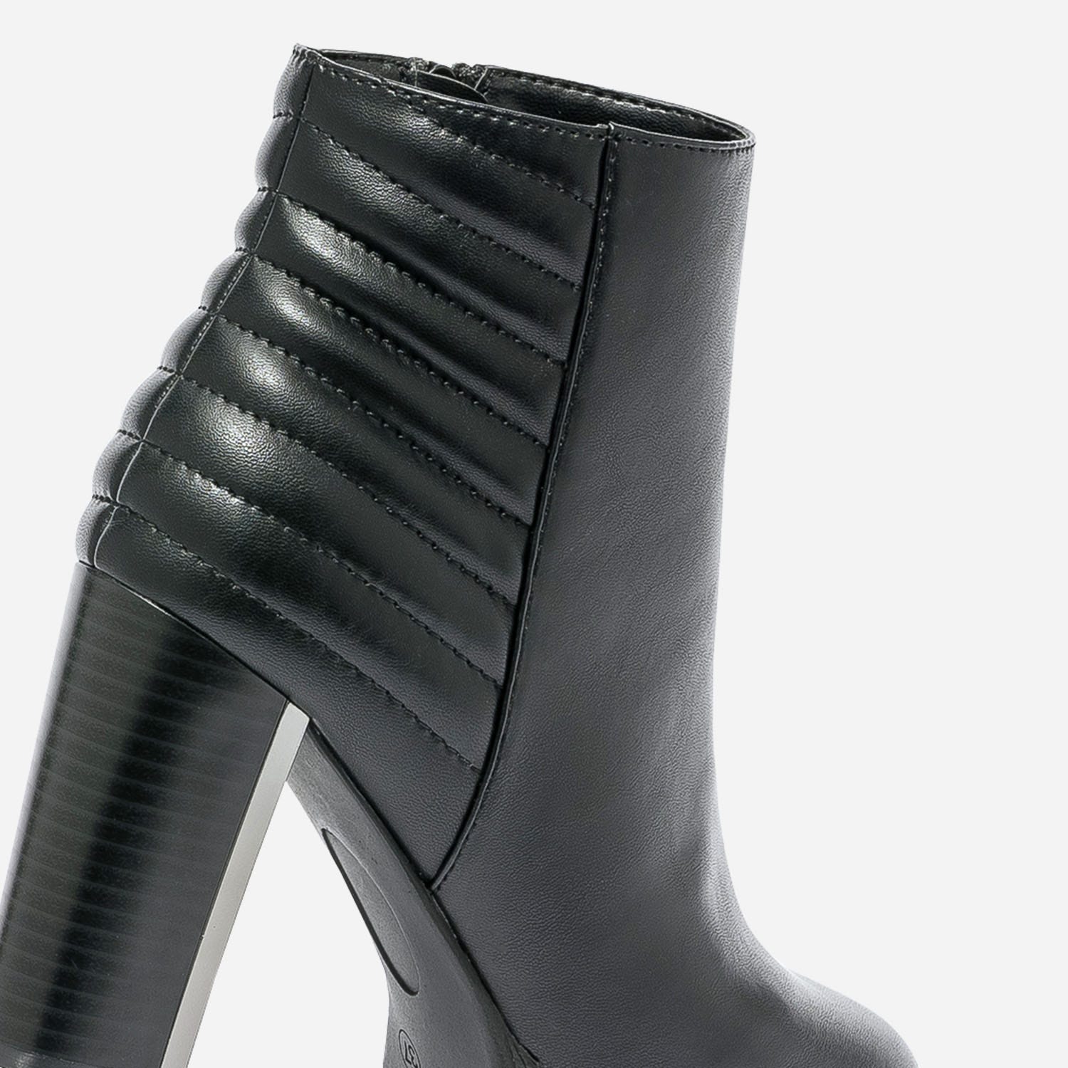 Boots TEXTO noir matelassé