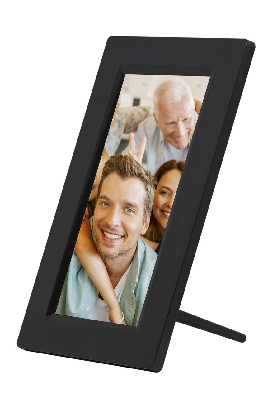 Denver PFF-710Black Frameo 7 Zoll Digitaler Bilderrahmen Schwarz WiFi microSD 8GB Flash