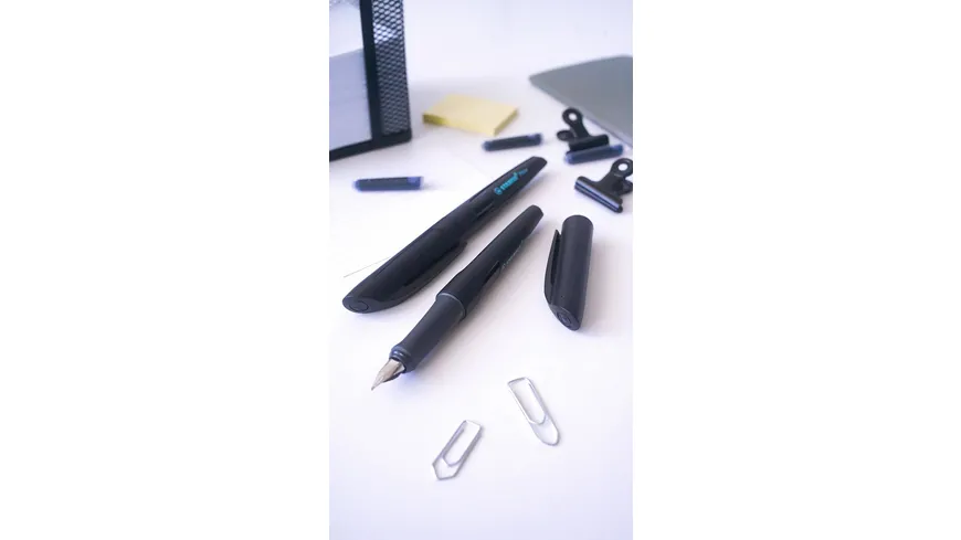 STABILO® Füller - STABILO Flow ACTIVE in schwarz - Einzelstift - inklusive Patrone schwarz