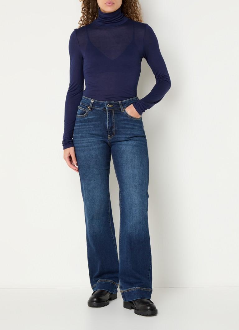 Camicia Benetton a maniche lunghe in misto cashmere con colletto