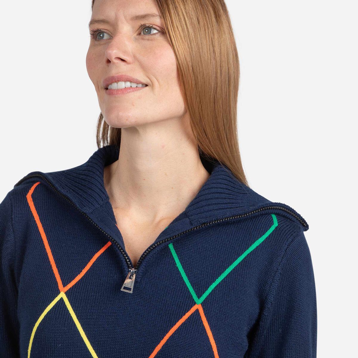 Damenpullover mit halblangem Reißverschluss JCC