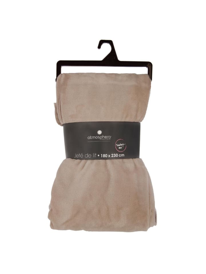 Atmosphera Créateur d'intérieur Fleecedecke in beige günstig kaufen onesize