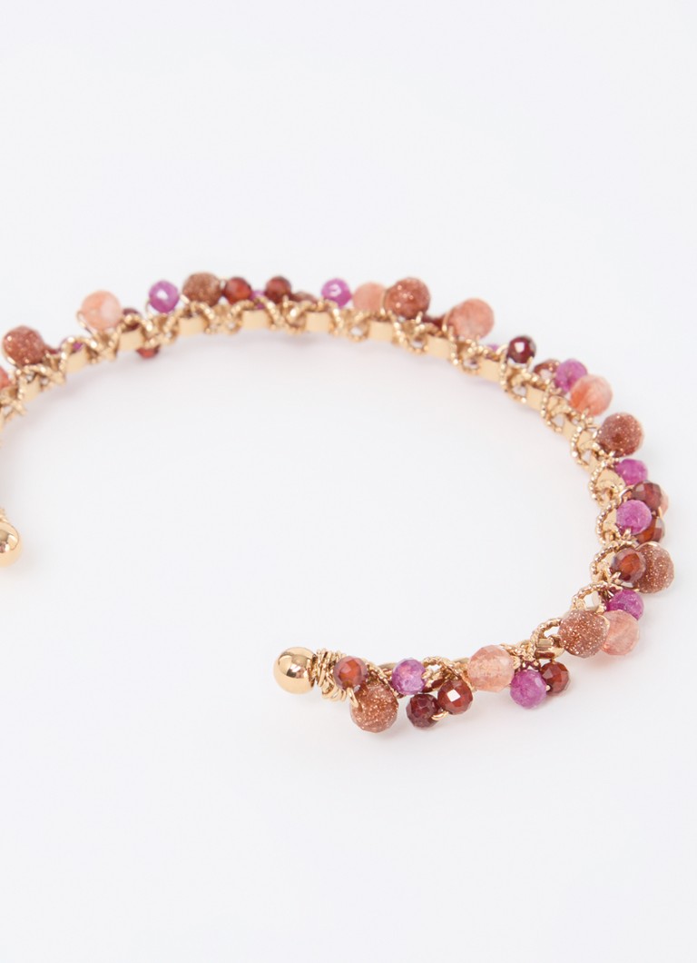 Gas Bijoux Orphee bangle with gold-plated beads