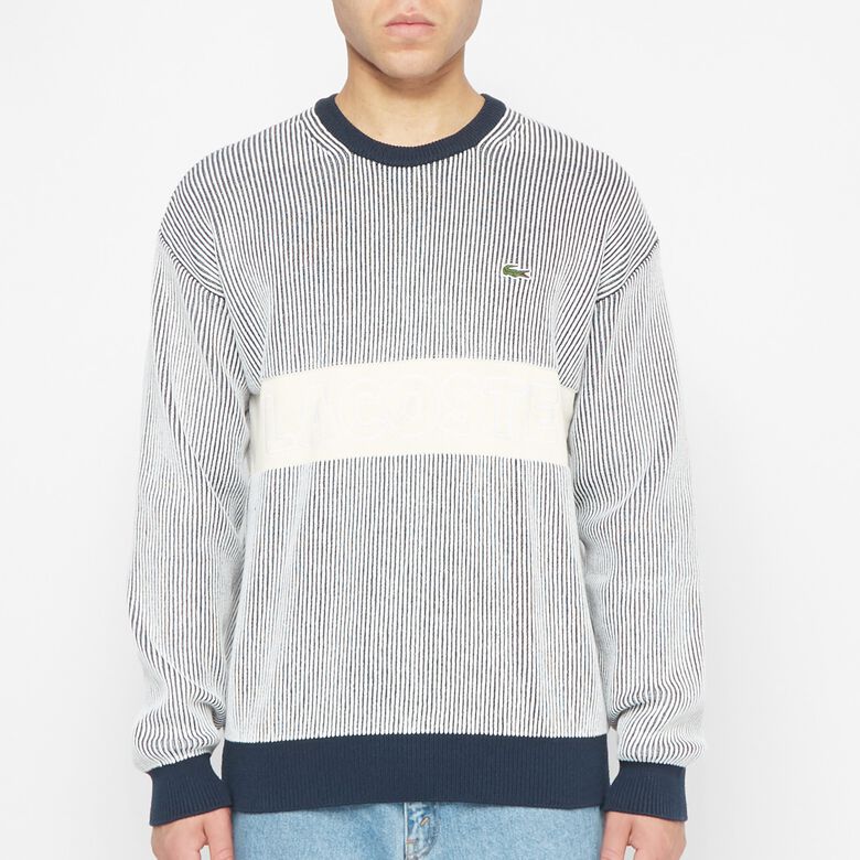 Lacoste Stripe Sweater blau