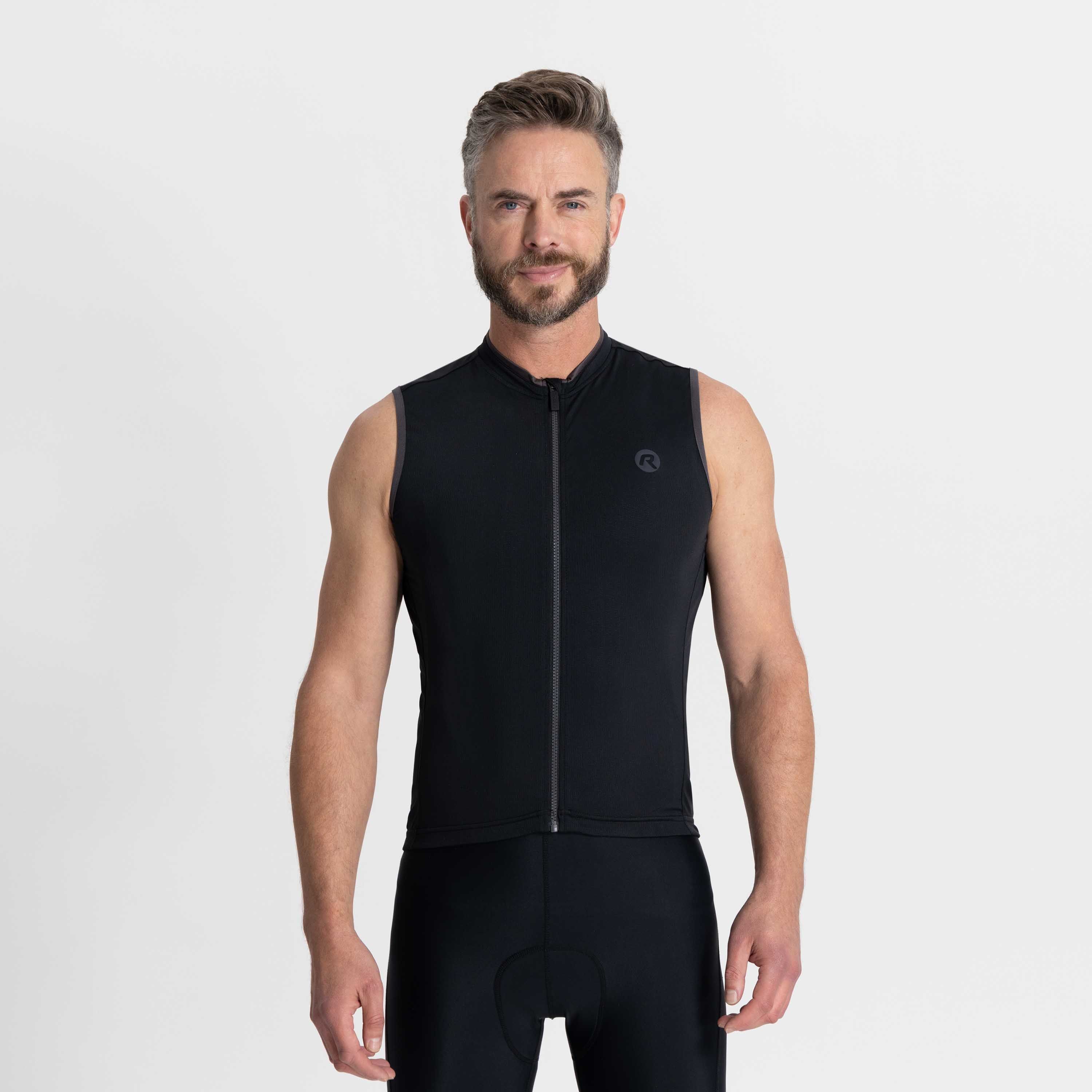 Rogelli Essential Schwarz Herren Radtrikot Ärmellos