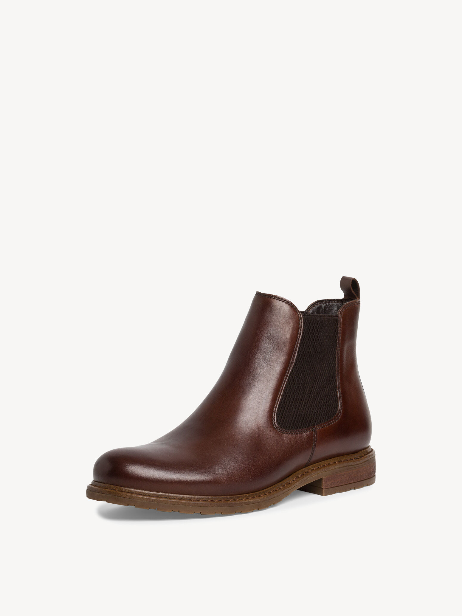 Bottine Chelsea en cuir - marron