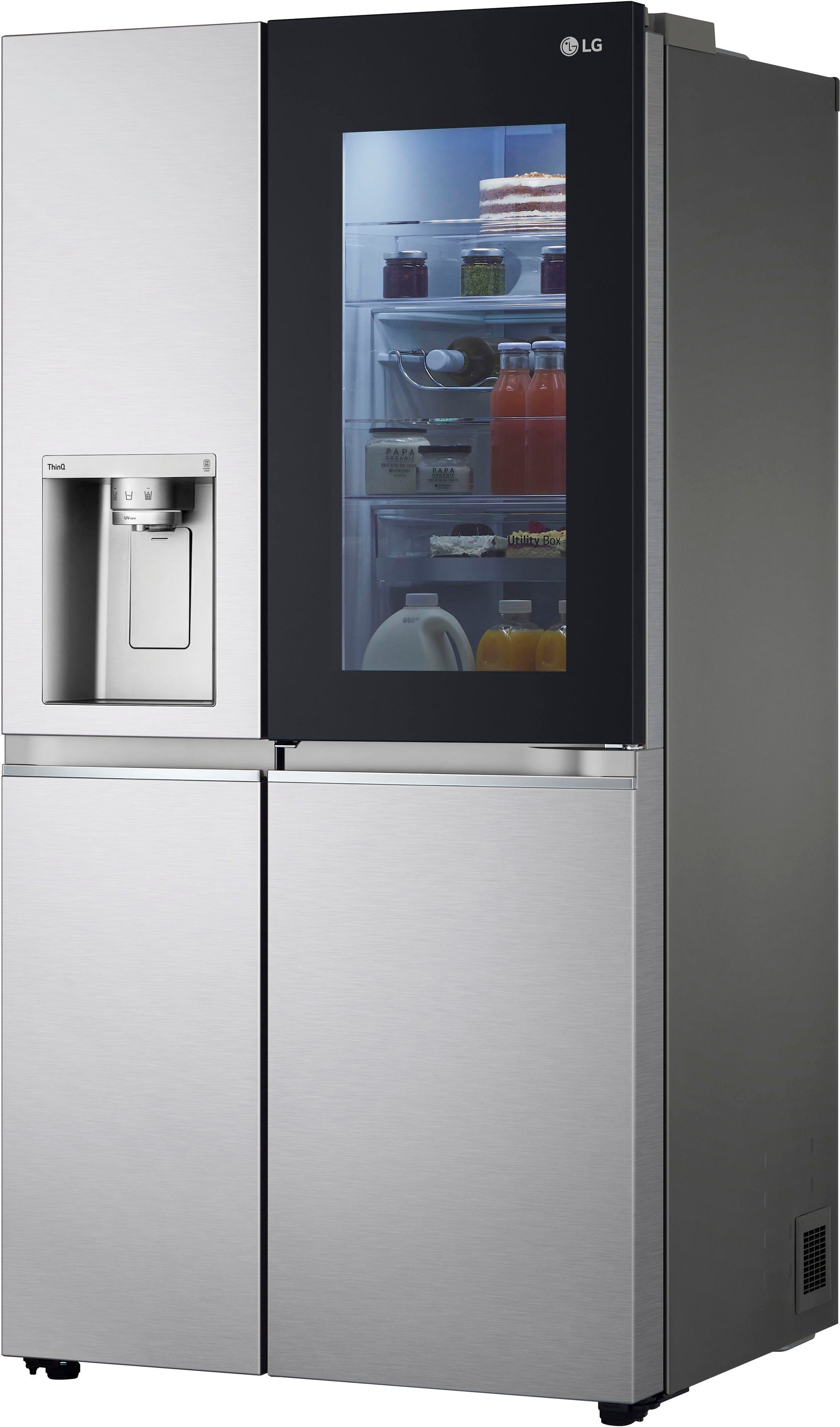 LG Side-by-Side GSXV91BSAF, 179 cm hoch, 91,3 cm breit, InstaView™
