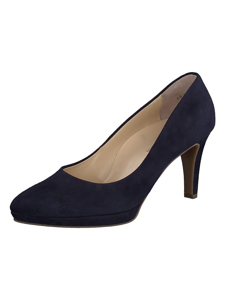 Paul Green Leder-Pumps in Dunkelblau günstig kaufen