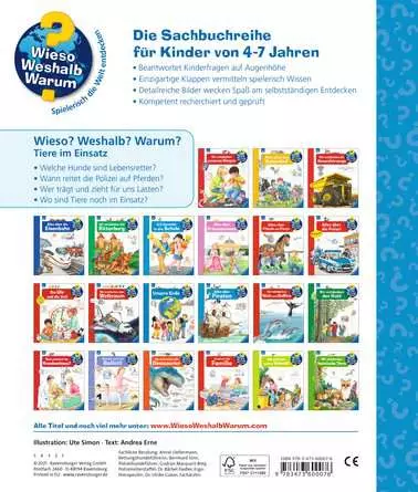 Ravensburger Wieso? Weshalb? Warum?, Band 16: Tiere im Einsatz
