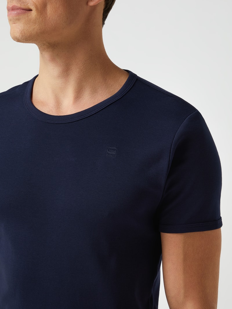 Slim Fit T-Shirt aus Organic Cotton in dunkelblau