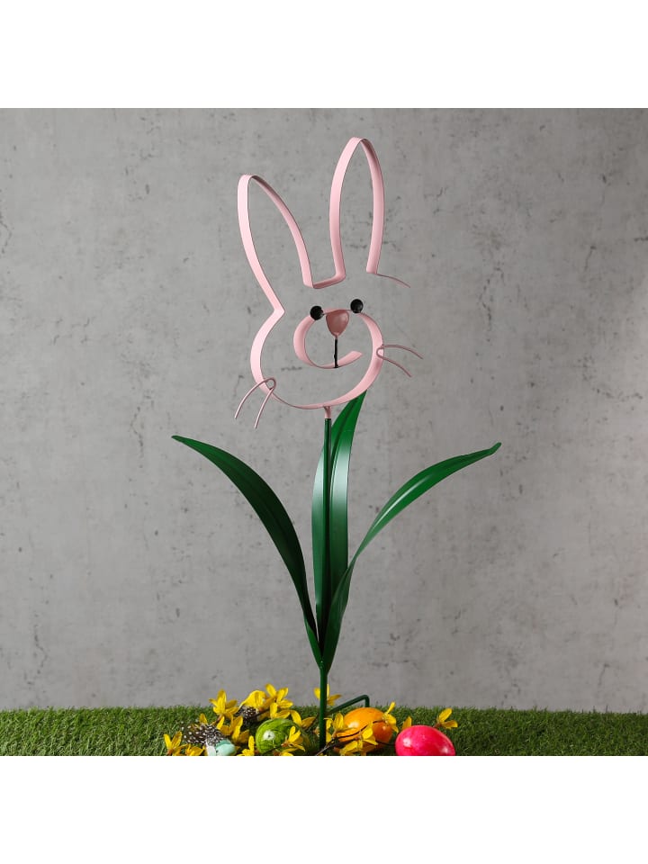 MARELIDA Hase BUNNY Osterhase Beetstecker Gartendeko H: 61,5cm in rosa günstig kaufen onesize