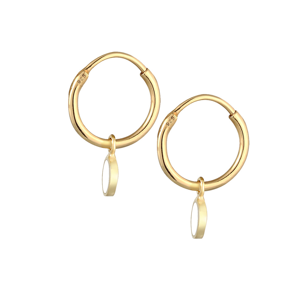 Elli Elli Boucles d'Oreilles Créoles Basic Trend Blogger Minimal Boucles d'Oreilles Fe Boucles d'oreilles