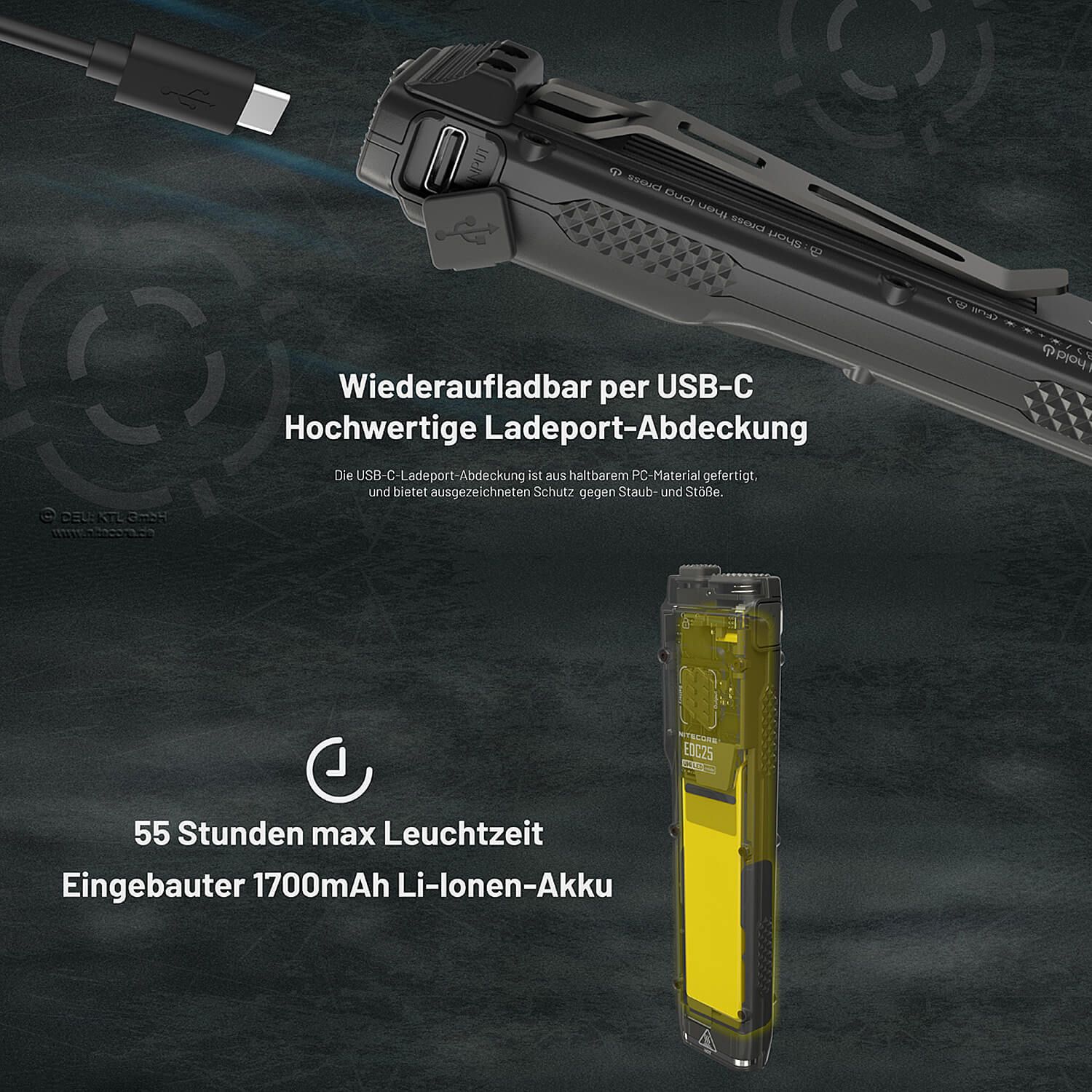 LED Taschenlampe EDC25 - 3000 Lumen
