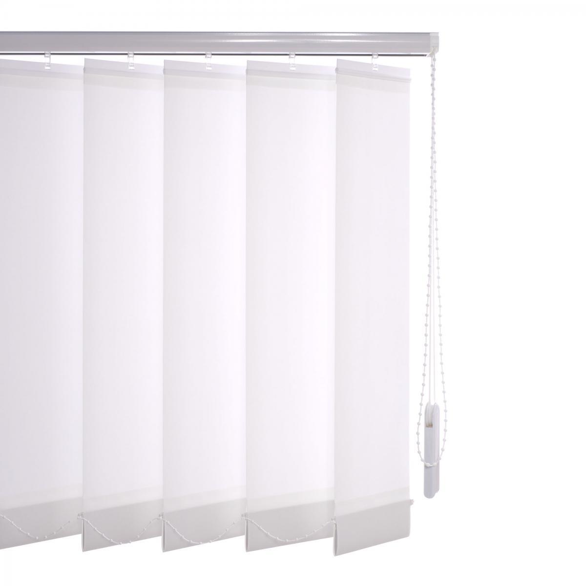 Bella Casa Schiebevorhang 120 x 250 weiß 127 mm