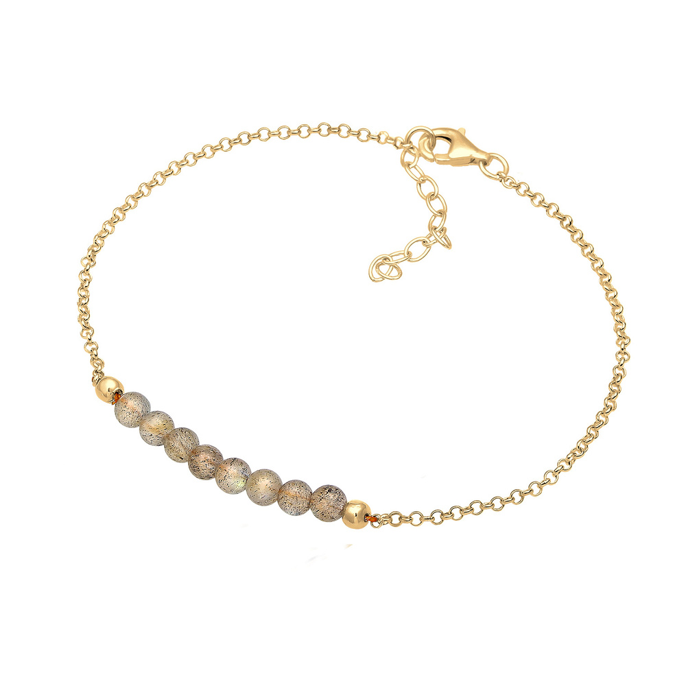 Elli Elli Bracelet Labradorit Edelstein Kugeln Trend Geo 925er Silber Bracelet