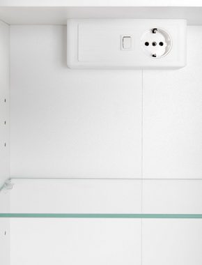 HELD MÖBEL Spiegelschrank Texas Spiegel mit Licht Badmöbel Badschrank Badspiegel Bestseller mit 3 Türen, Breite 60cm, mit LED, Badmöbel, Badezimmerspiegelschrank