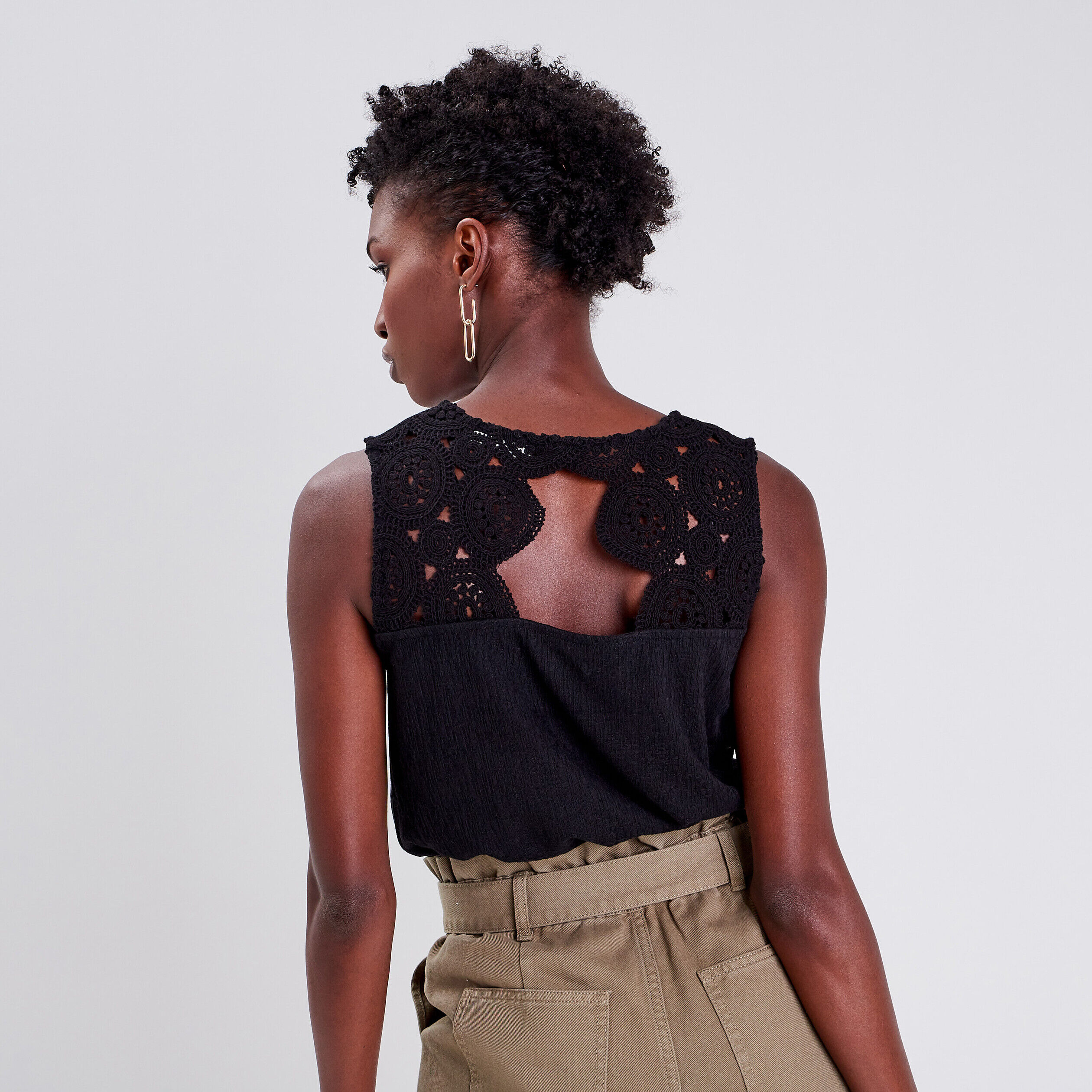 Débardeur bretelles larges noir femme | Cache Cache