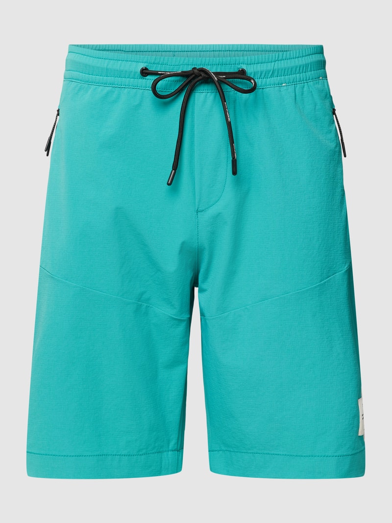 Shorts mit elastischem Bund in türkis