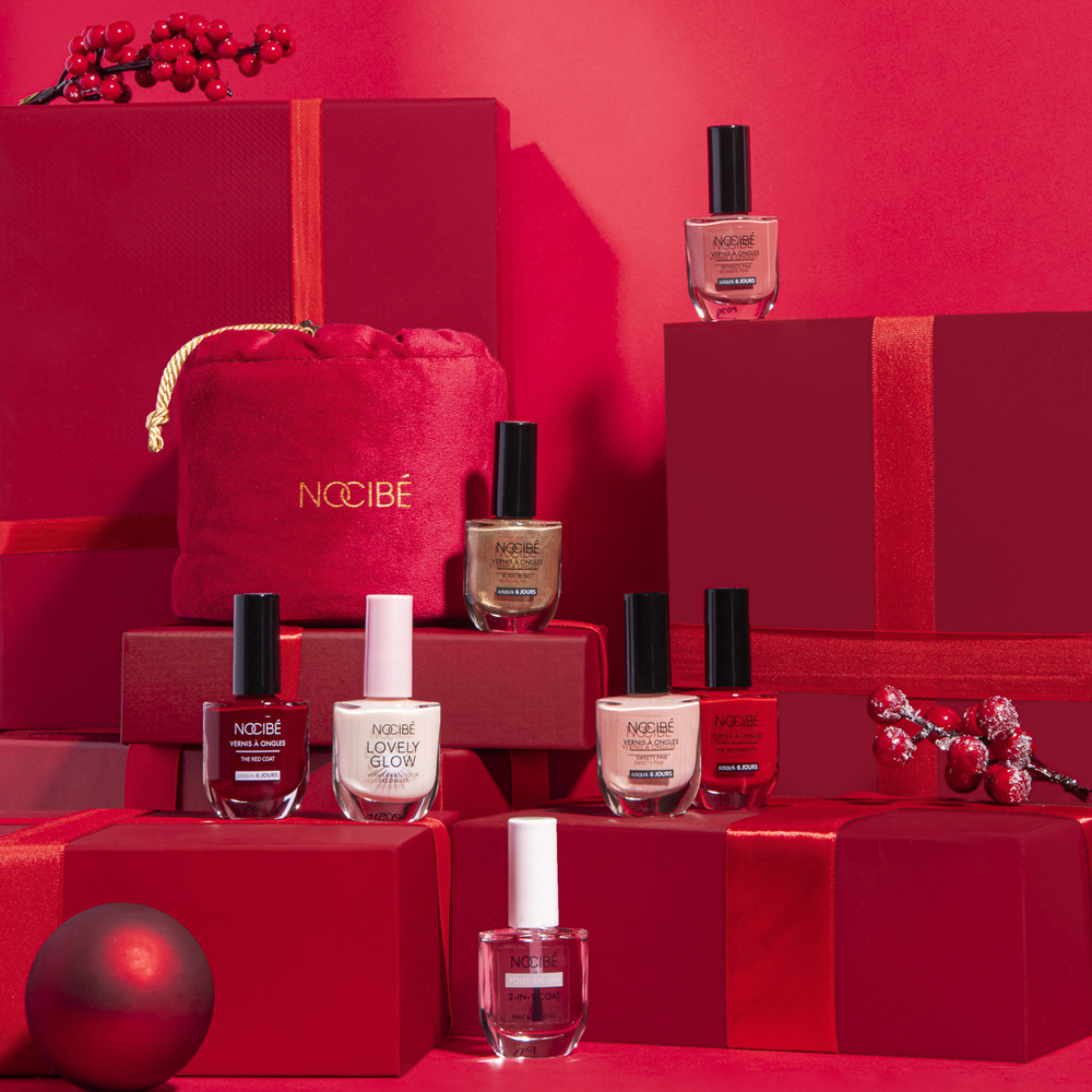 Nocibé Ma Hotte à Vernis Coffret de 5 vernis à ongles, 1 embellisseur et 1 tout-en-un base & top coat