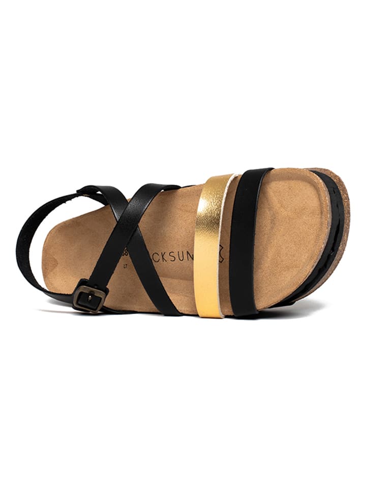 BACKSUN Sandalen in Schwarz/ Gold günstig kaufen