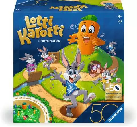 Lotti Karotti - Sonderausgabe 50 Jahre blaues Dreieck - Kinderspiel ab 4 Jahren