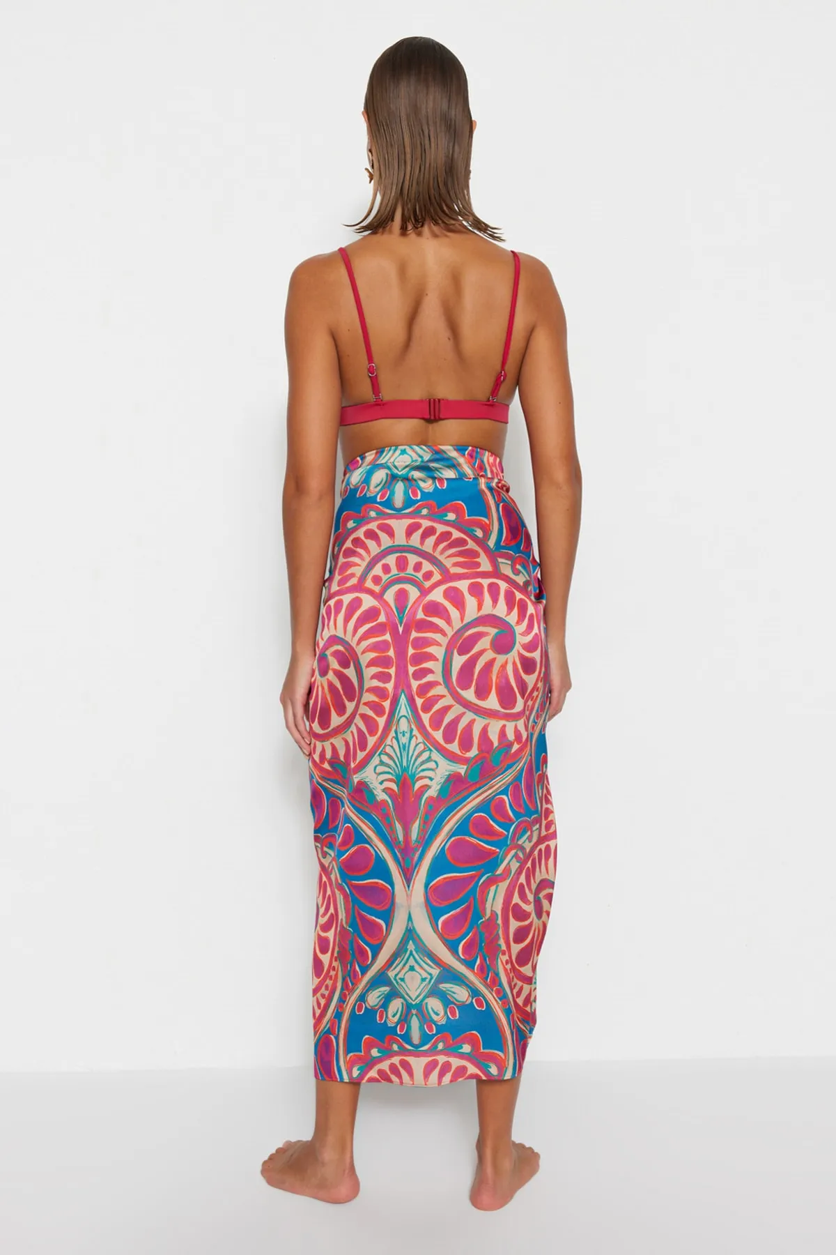 Trendyol Collection  Ethnisch gemusterter, gewebter Maxi-Pareo TBESS23PR00005