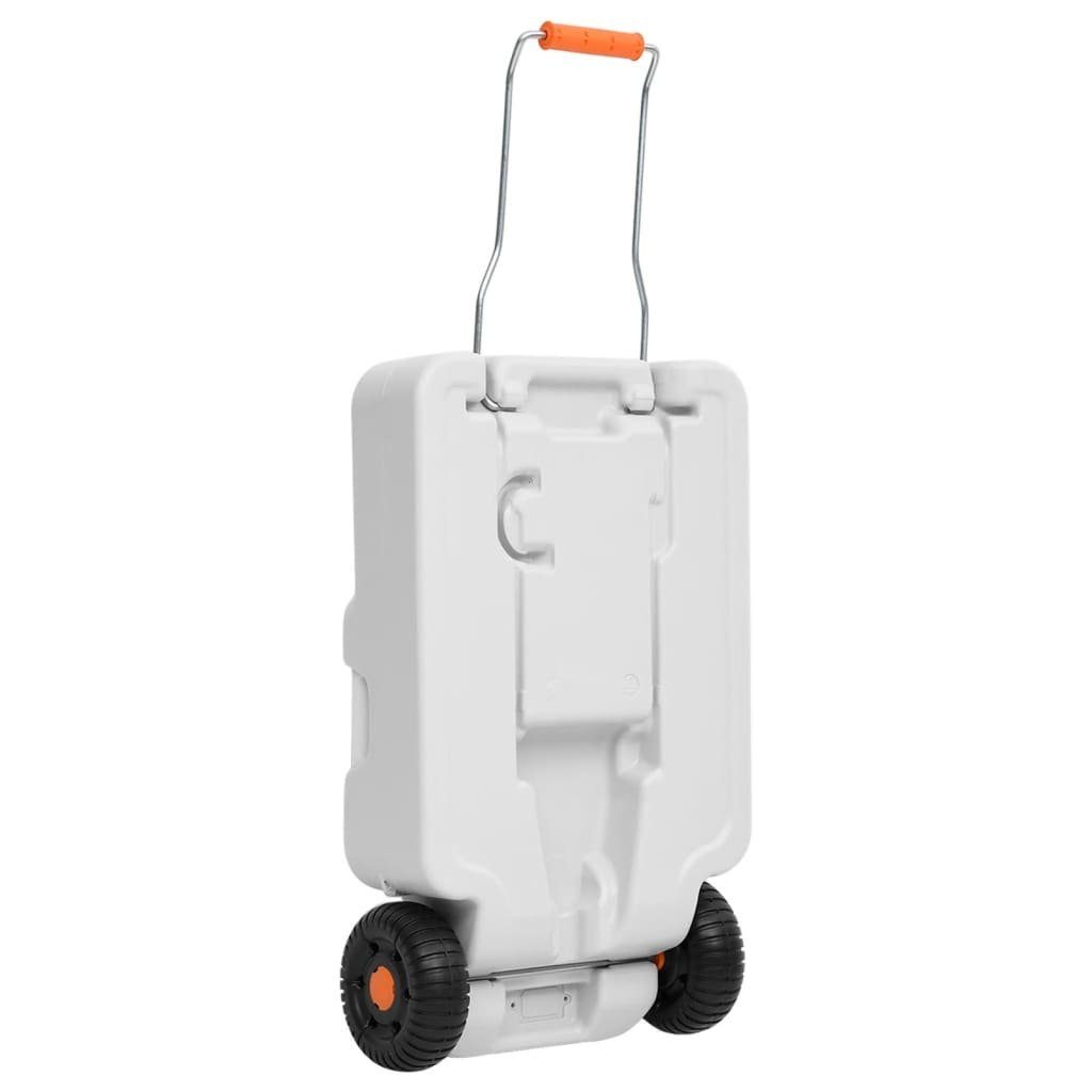 vidaXL Campingtoilette Camping-Wassertank mit Rollen 30 L Grau