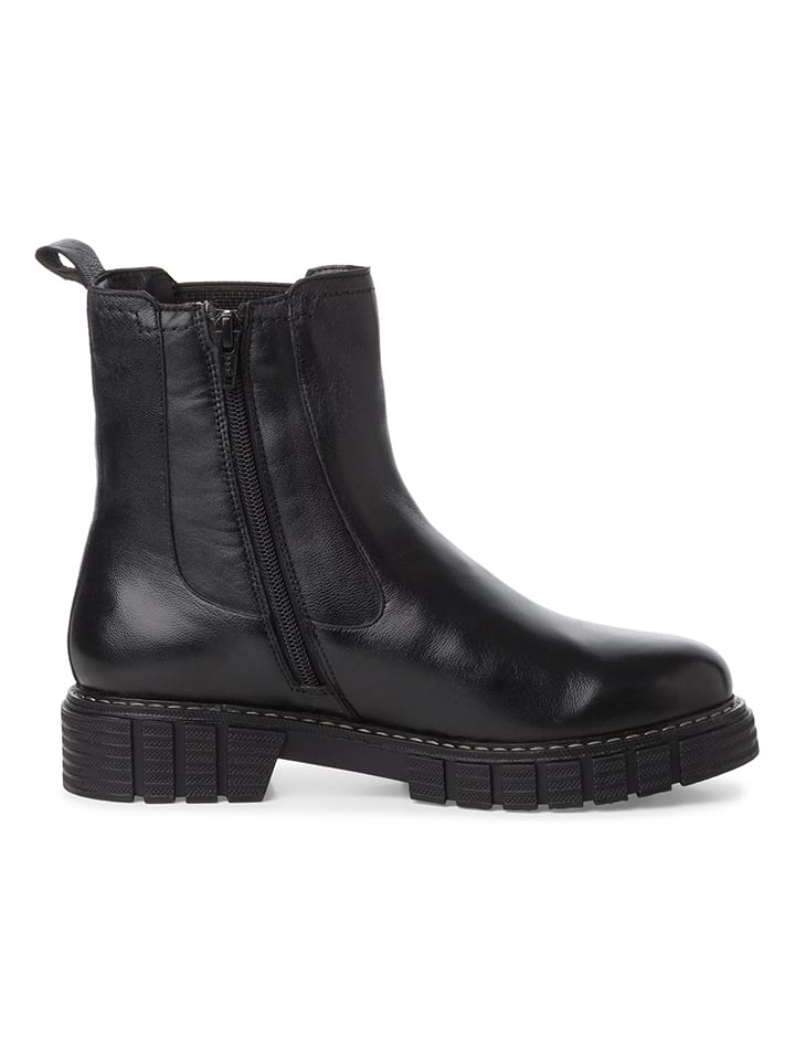 s.Oliver Leder-Boots in Schwarz günstig kaufen