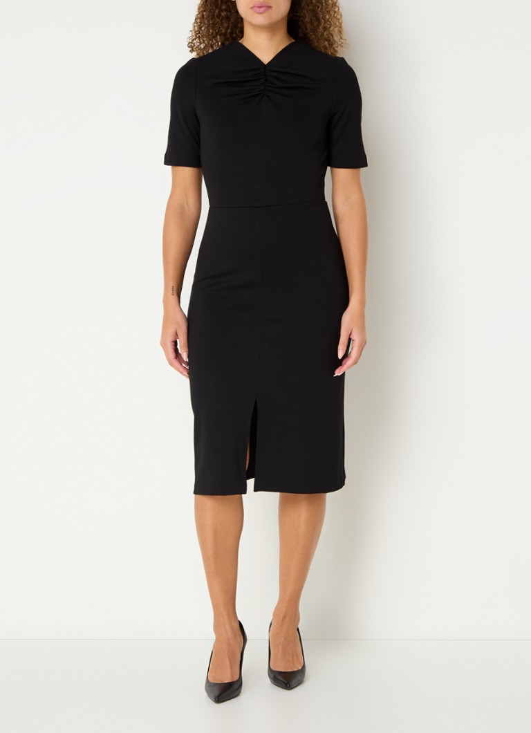 Vestido midi lila con escote en V y abertura de LKBennett
